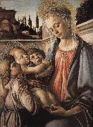Sandro Botticelli Our Lady of Angels with the two sub France oil painting artist
